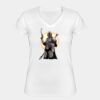 Playera Dama: Algodón Peinado Cuello V Miniatura