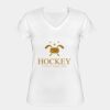 Playera Dama: Algodón Peinado Cuello V Miniatura